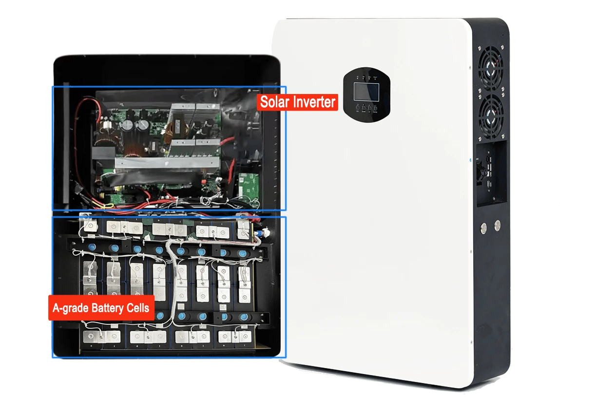 Integrated inverter + LiFePO4 battery