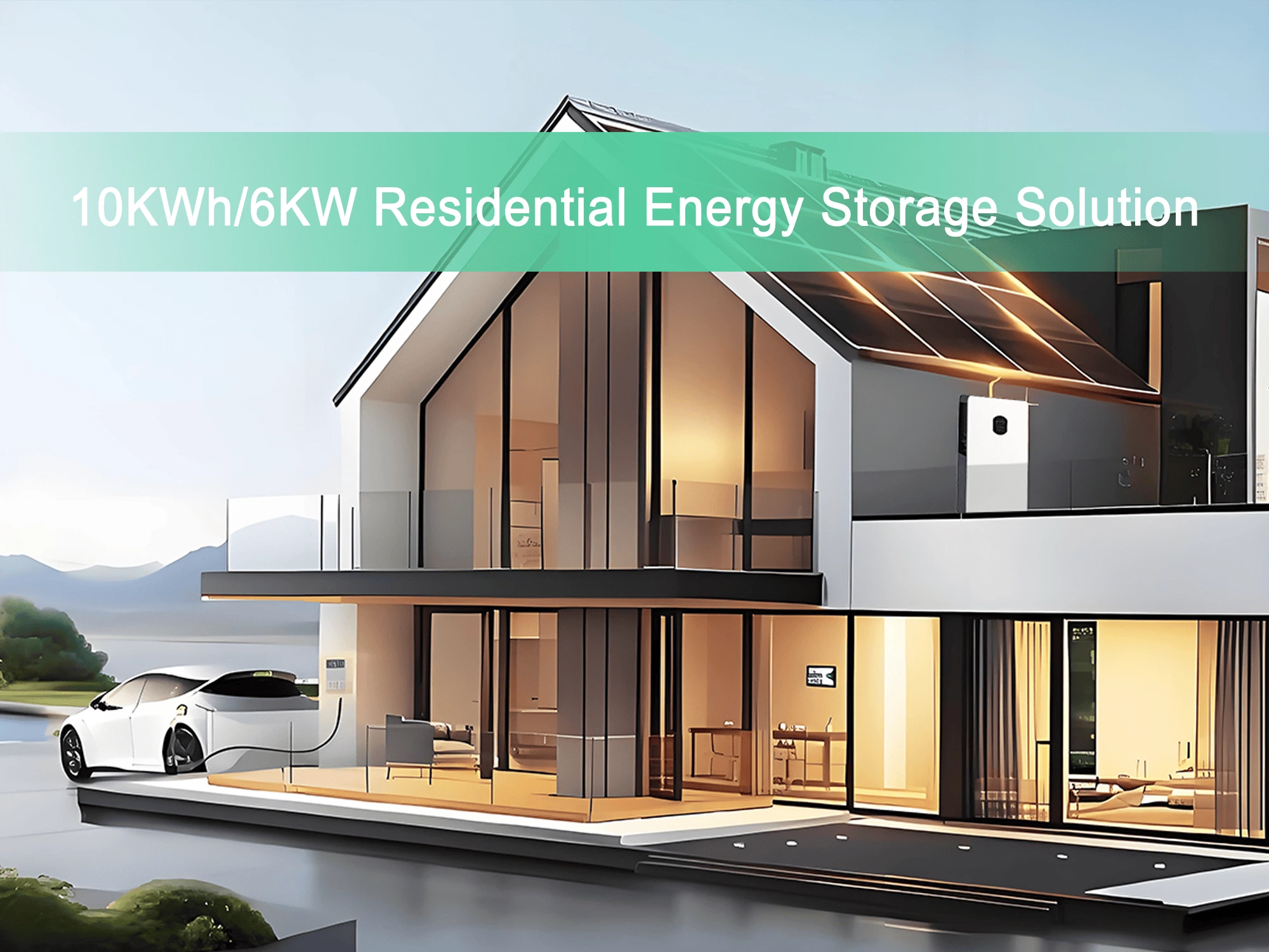 6KW Home Solar Energy Storage System With 10KWh Lifepo4 Battery