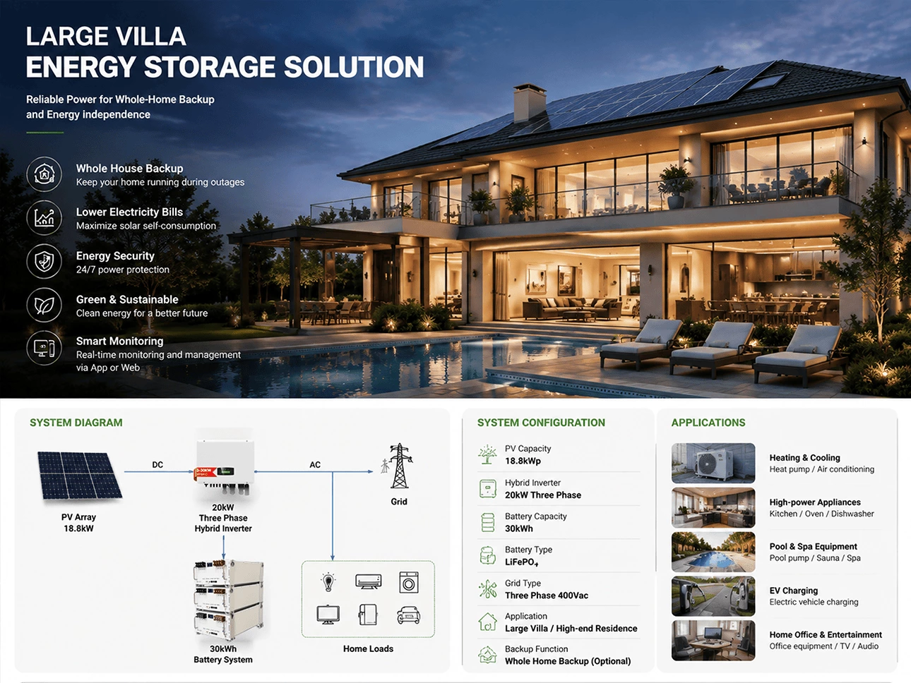 LARGE VILLA ENERGY STORAGE SOLUTION